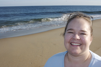Karen at the beach
