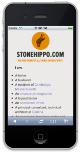 stonehippo.com on the iPhone