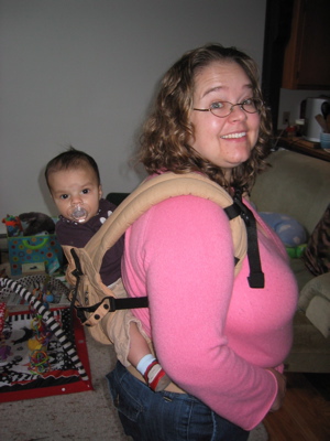 Karen, Zoe and the Ergo carrier